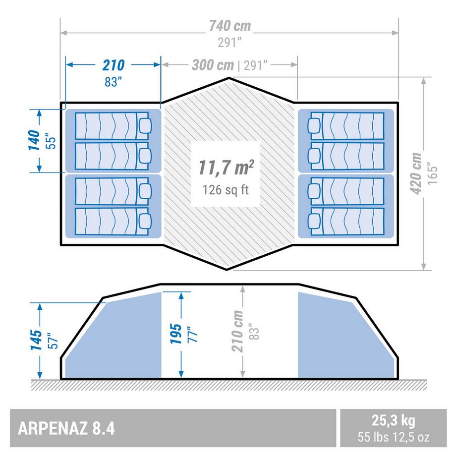 QUECHUA  Zelt - Arpenaz 8 4 