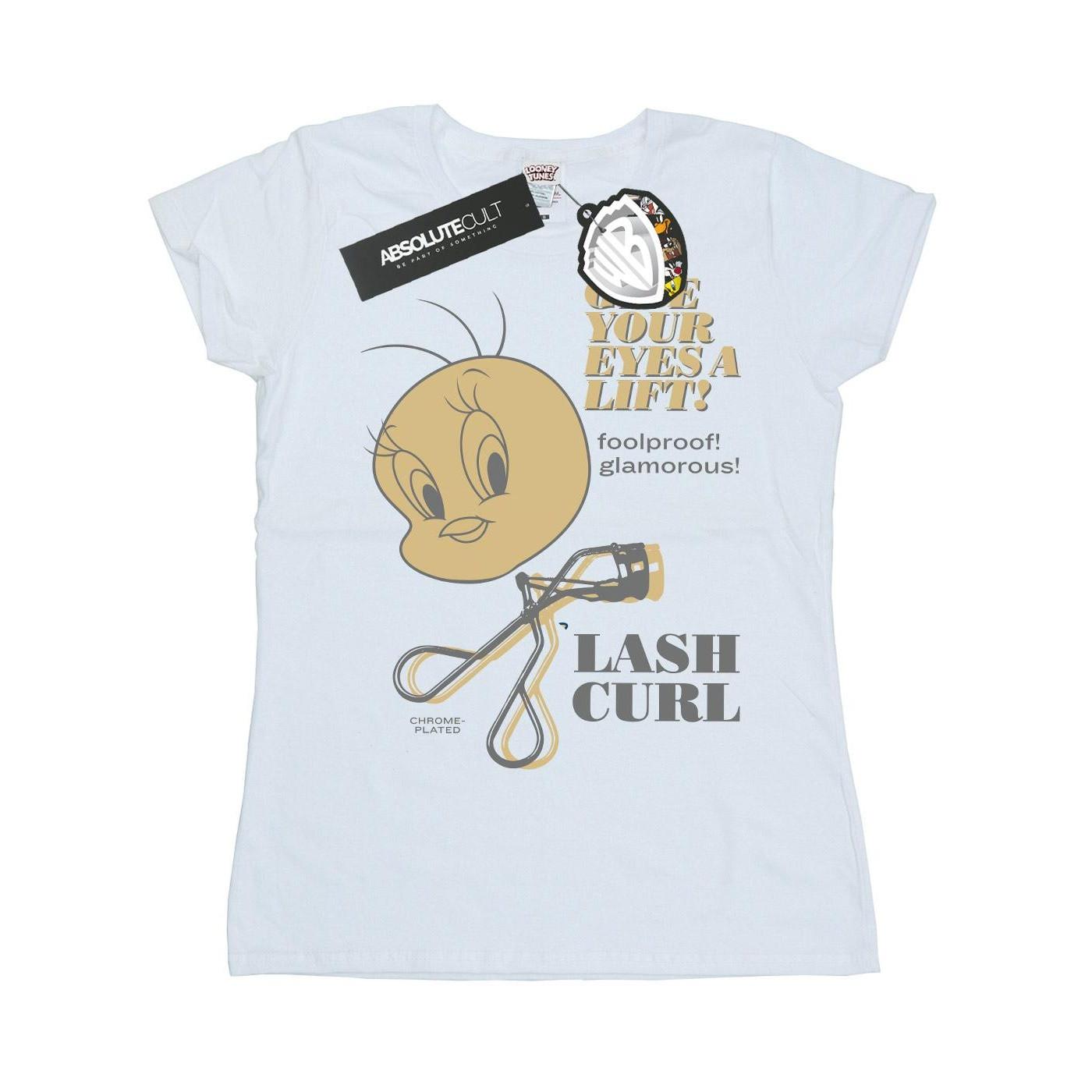 Image of Tweety Pie Lash Curl Tshirt Damen Weiss L