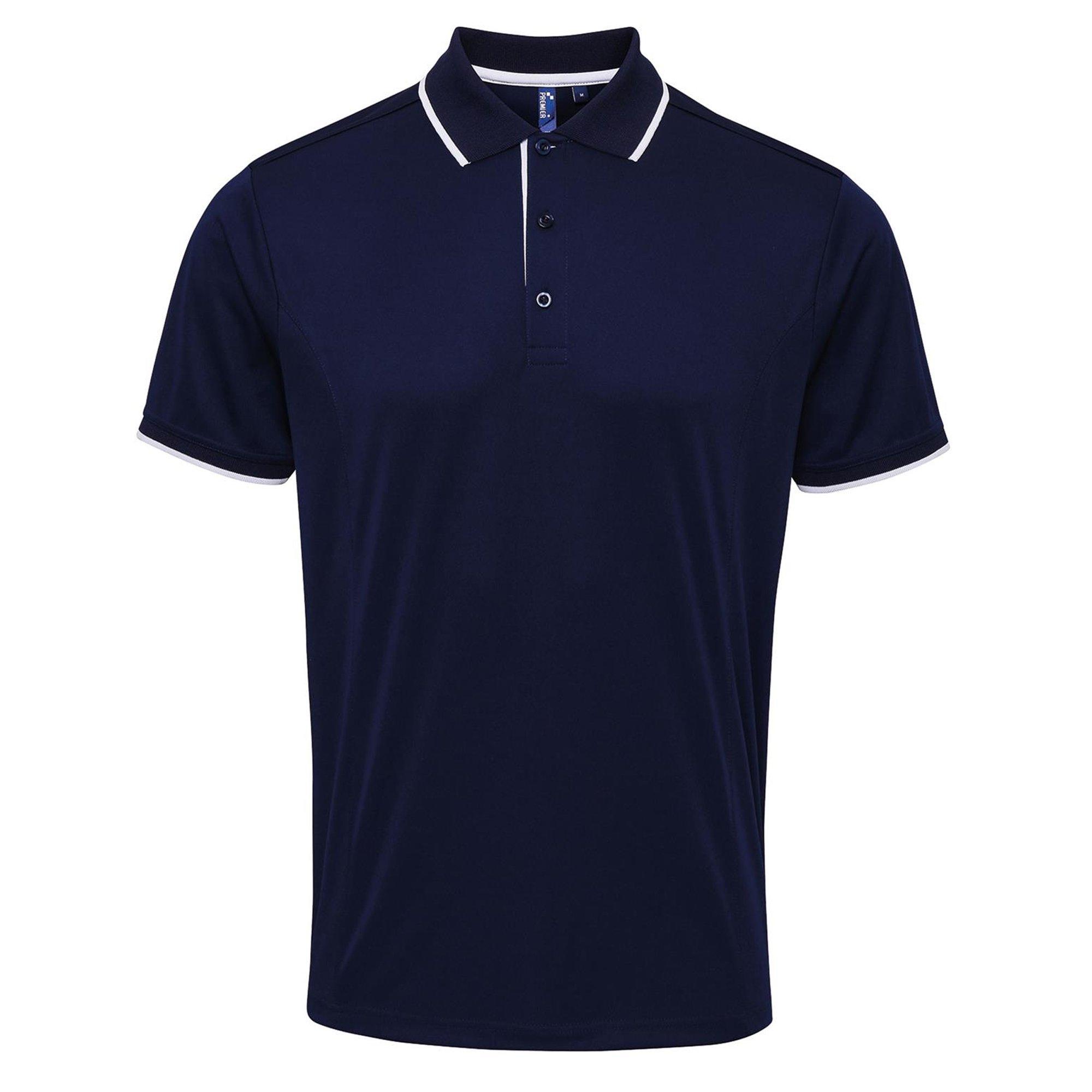 PREMIER  Kontrast Coolchecker Polo Shirt 