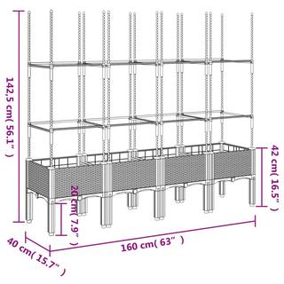 VidaXL Jardinière polypropylène  