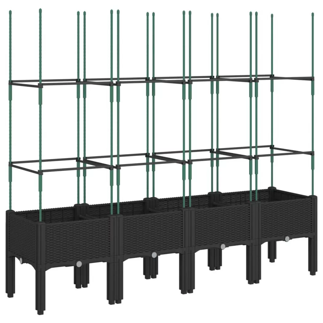 VidaXL - Jardinière polypropylène, One Size, Noir