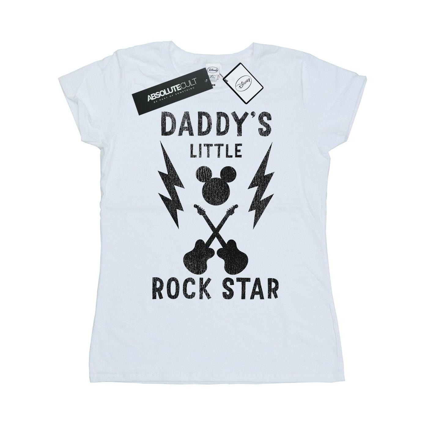 Image of Mickey Mouse Daddy's Rock Star Tshirt Damen Weiss L