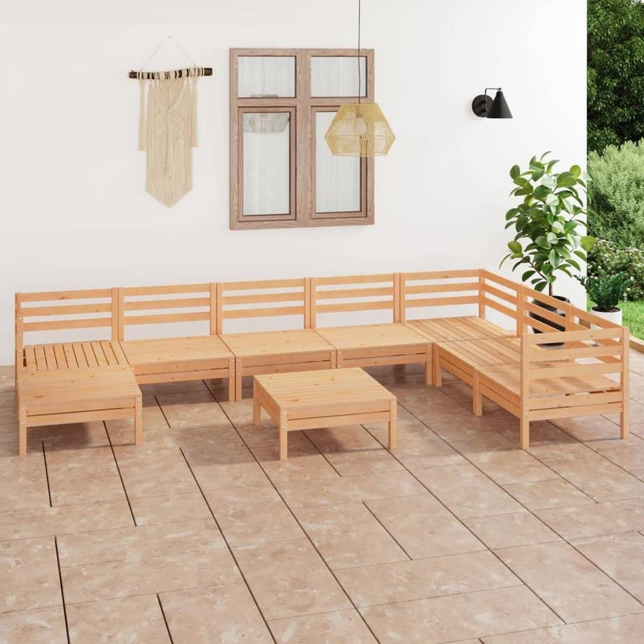 VidaXL Ensemble de salon de jardin bois  