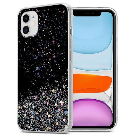 Cadorabo  Housse compatible avec Apple iPhone 11 PRO MAX - Coque de protection en silicone TPU flexible avec paillettes scintillantes 