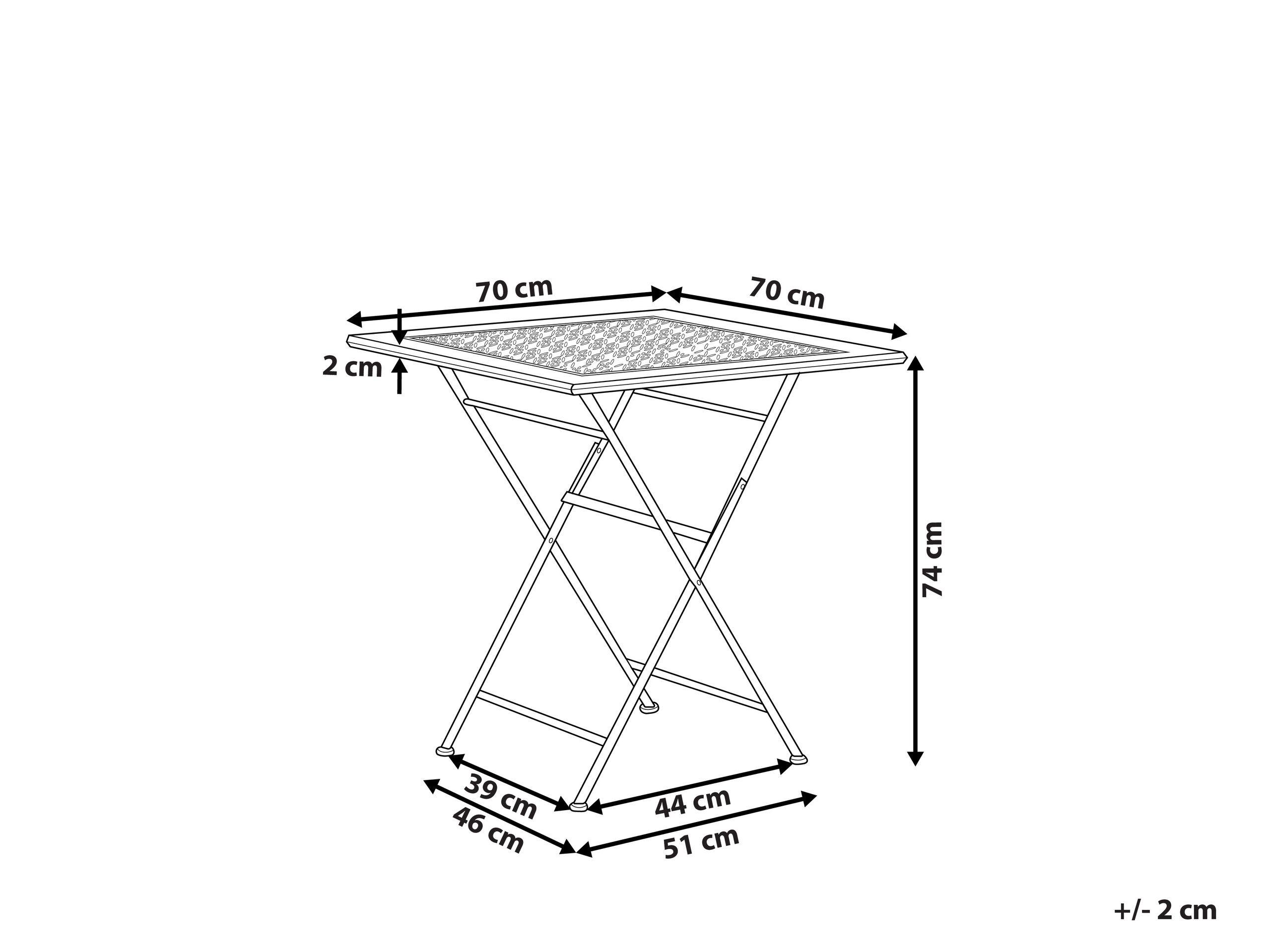 Beliani Table de jardin en Métal Rétro BORMIO  