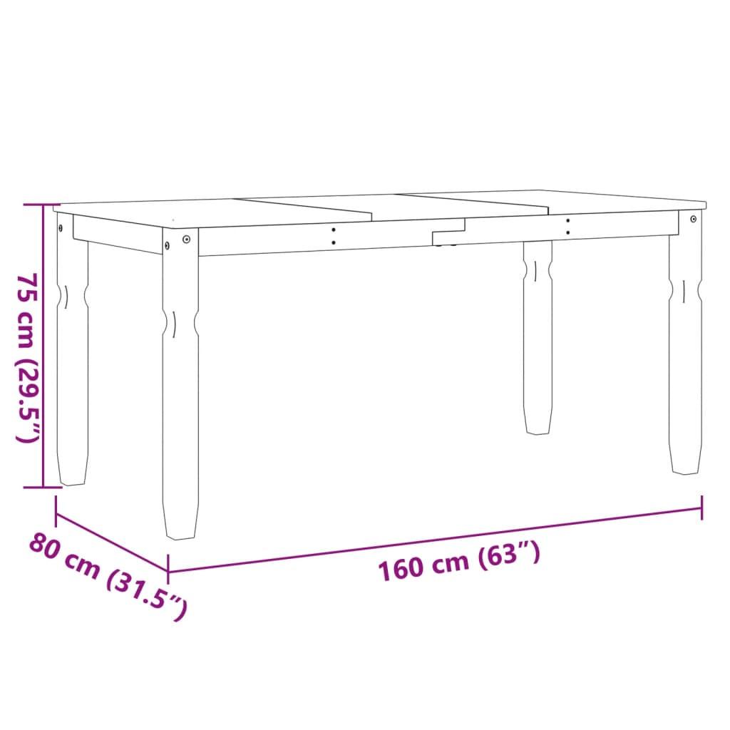 VidaXL tavolo da pranzo Legno di pino  