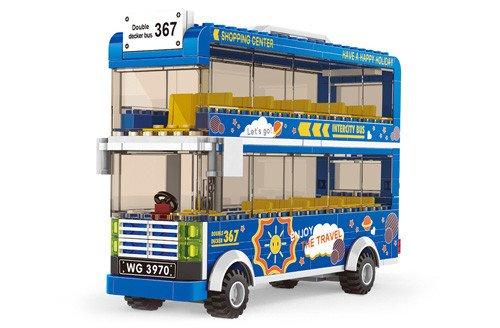 Image of Lieferumfang: • 1x Doppeldeckerbus Bausatz • 1x Bauanleitung Anzahl Teile : 257 Blau