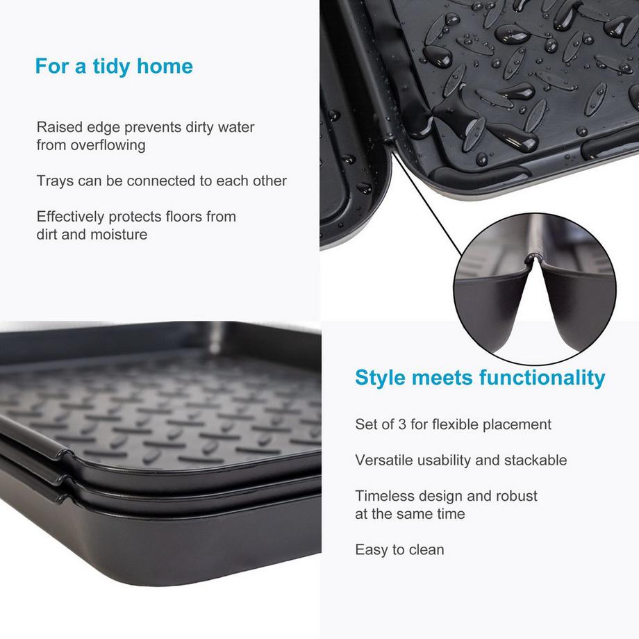 Intirilife Intirilife porte-chaussures 3 pièces en plastique  