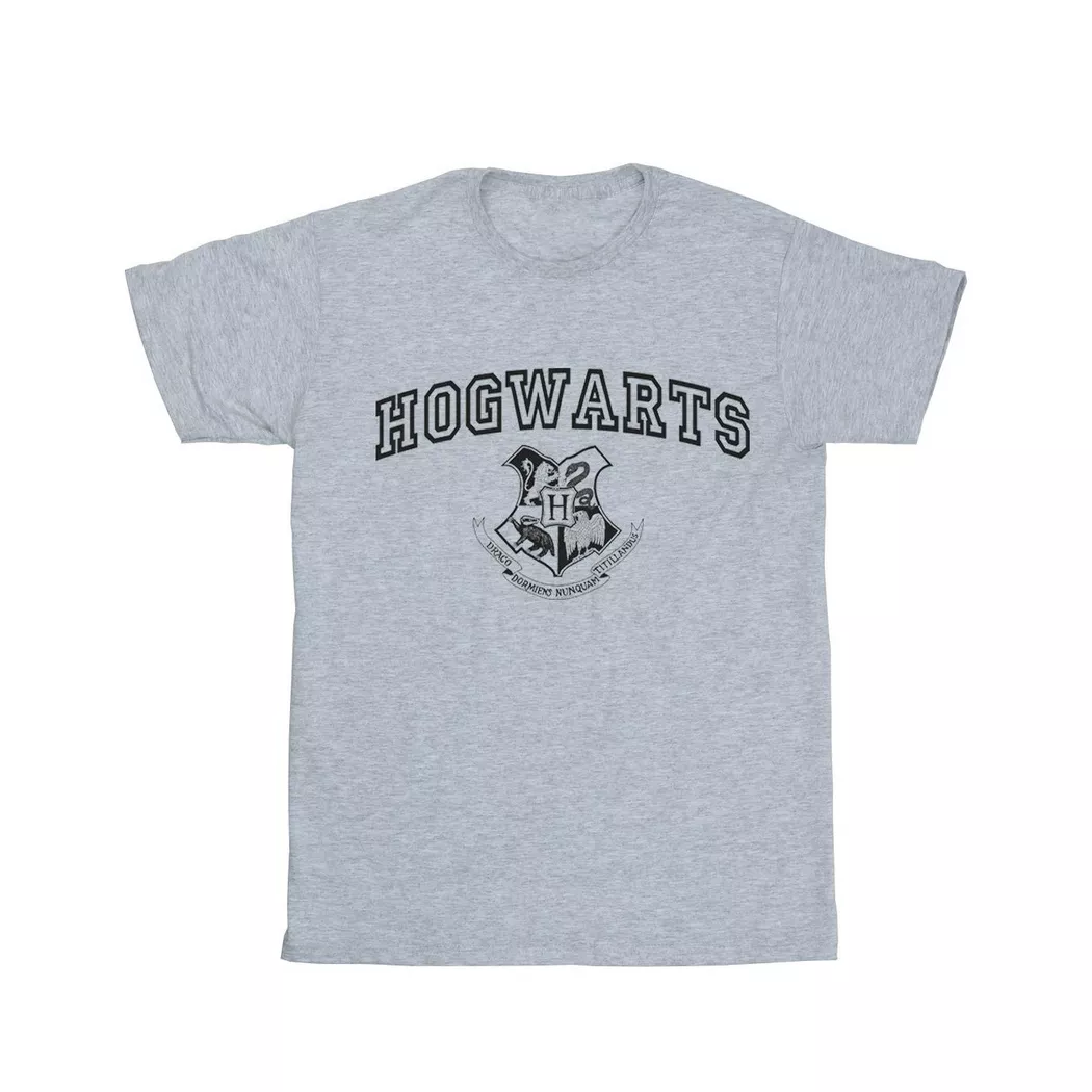 HARRY-POTTER - Hogwarts TShirt, für Herren, Grau, Größe XXL