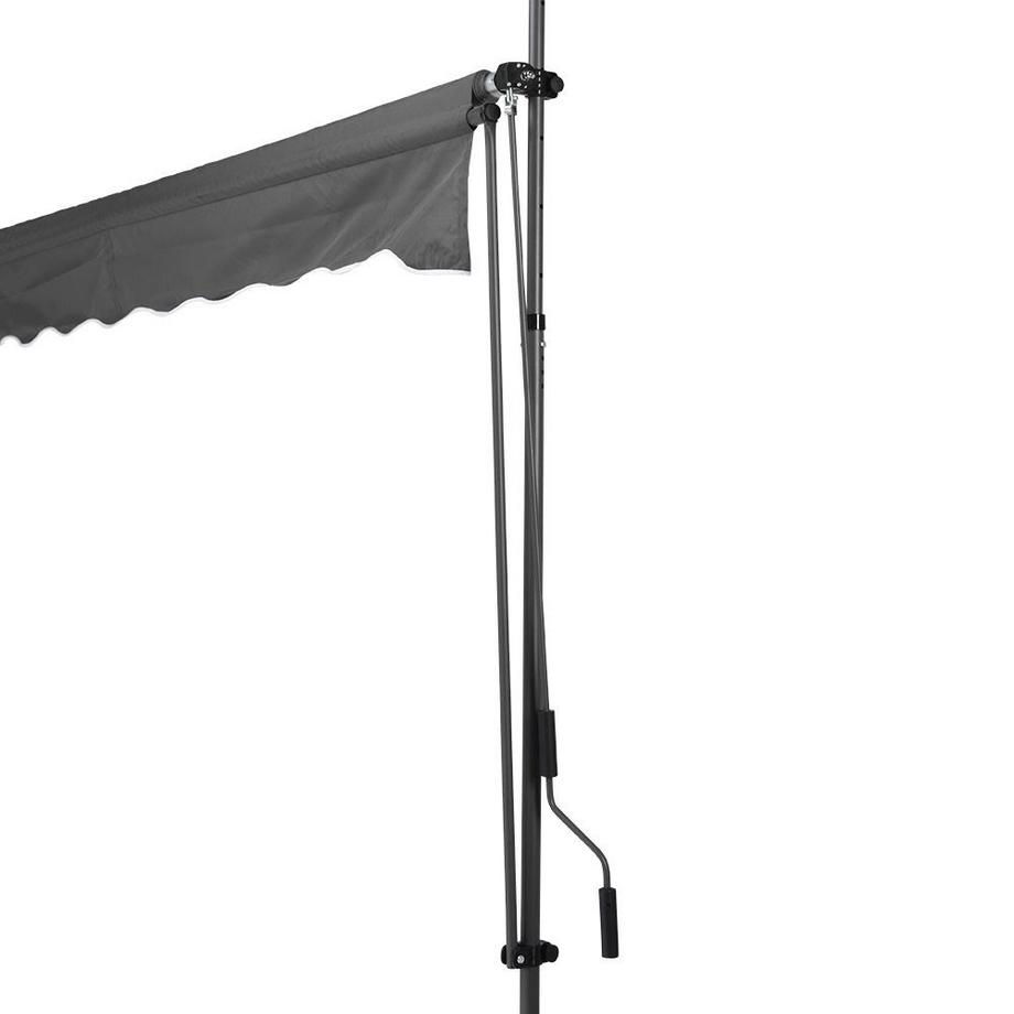 B2X Auvent gris : Protection contre le soleil et la pluie, hauteur réglable  