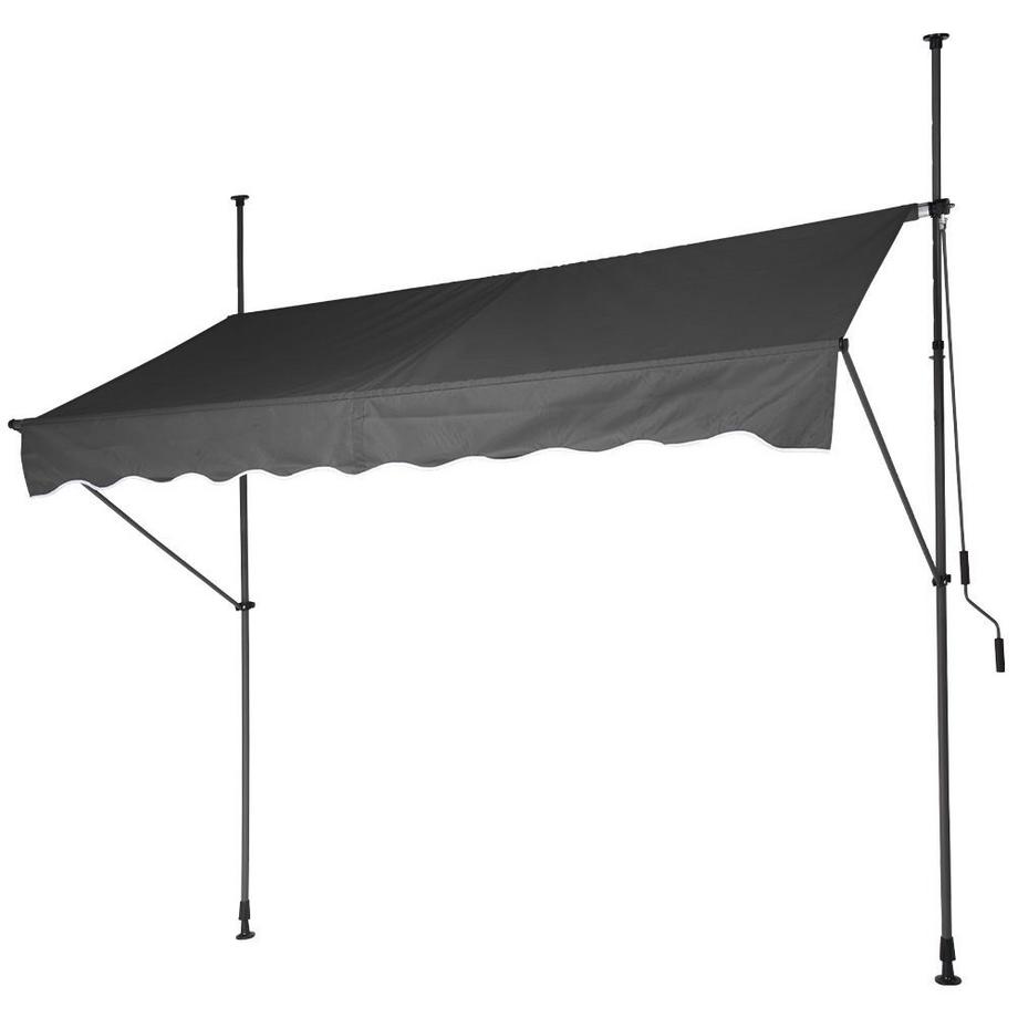 Auvent gris : Protection contre le soleil et la pluie, hauteur réglable