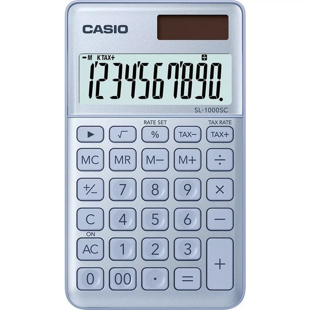 CASIO – Taschenrechner BIC SL1000SCB 10-stellig, Blau