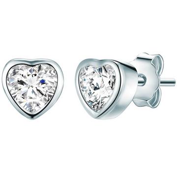 Femme Puces d'oreilles en argent Coeur