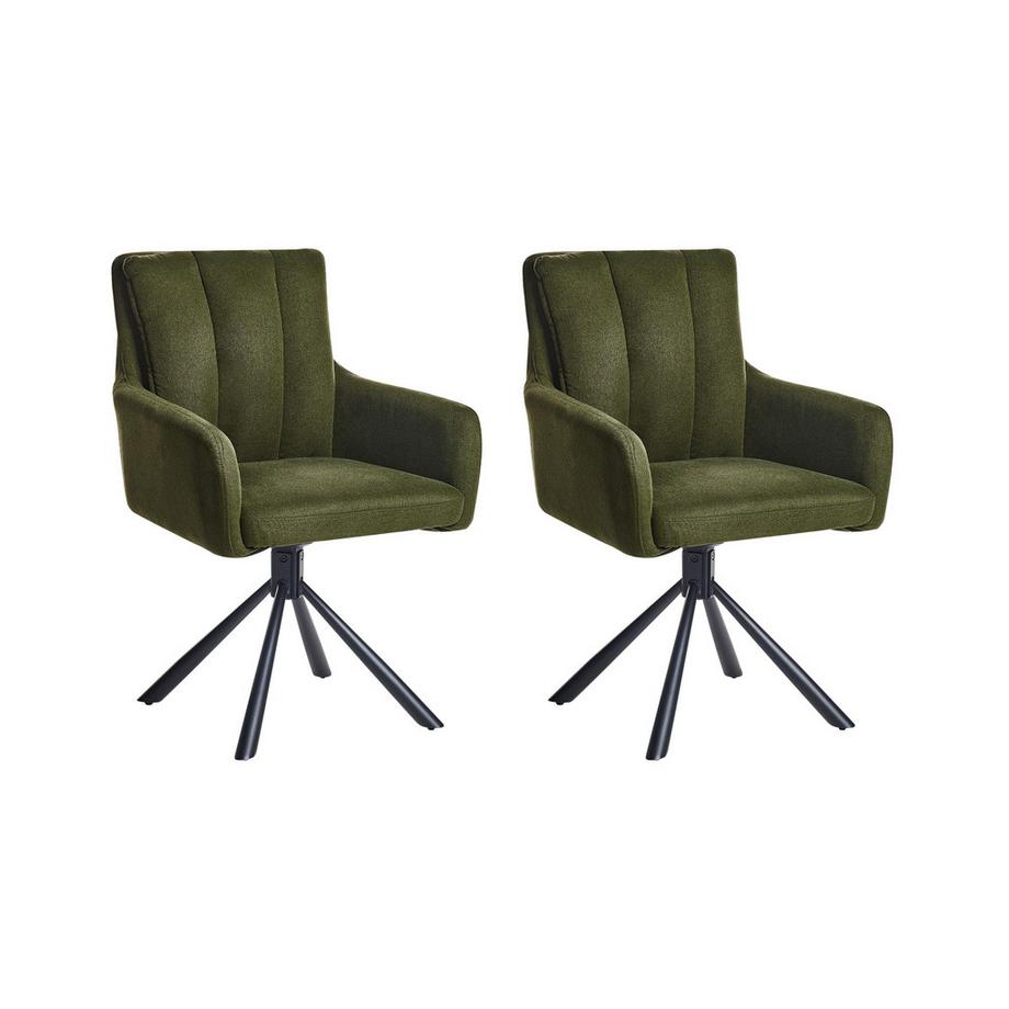 Esszimmerstuhl 2er Set aus Stoff  SARDOAL