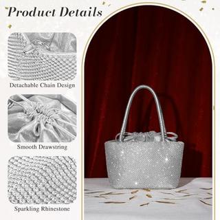 Only-bags.store Clutch Abendtasche Glitzer Umhängetasche kleine Strass Handtasche Umhängetasche Kette Tasche Hochzeit Party Disco Clutch Abendtasche Glitzer Umhängetasche kleine Strass Handtasche Umhängetasche Kette Tasche Hochzeit Party Disco 