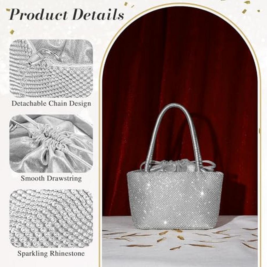 Only-bags.store Pochette Strass Paillettes Sac Bandoulière  