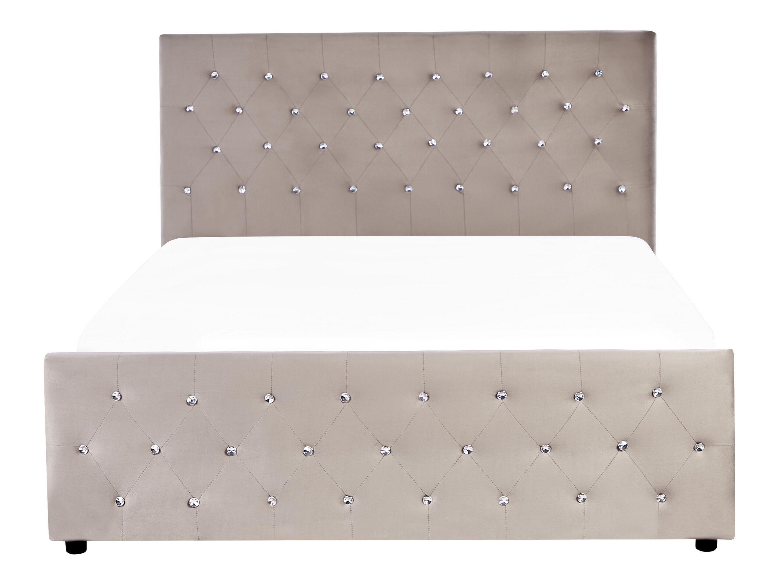 Beliani Lit ottoman en Velours Glamour AMIENS  