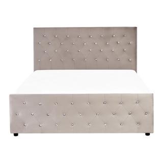 Beliani Lit ottoman en Velours Glamour AMIENS  