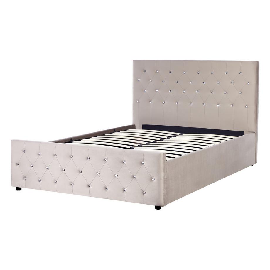 Beliani Lit ottoman en Velours  AMIENS  