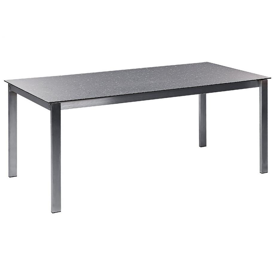 Beliani Salle à manger de jardin avec chaises en Verre de sécurité Traditionnel COSOLETO/GROSSETO  