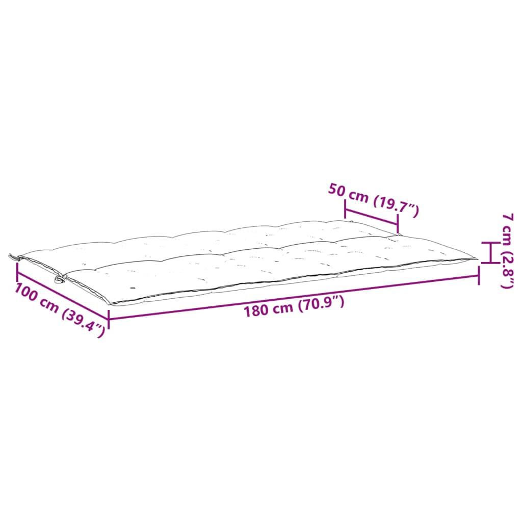 VidaXL Coussin de banc de jardin tissu  