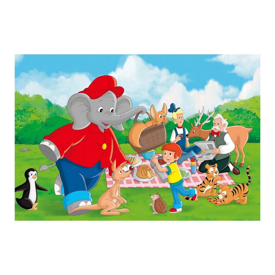 Schmidt  Puzzle Benjamin Blümchen, Im Zoo (3x24) 