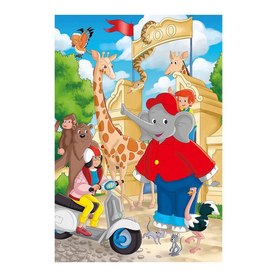 Schmidt  Puzzle Benjamin Blümchen, Im Zoo (3x24) 
