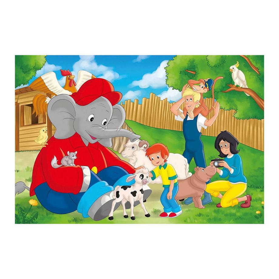 Schmidt  Puzzle Benjamin Blümchen, Im Zoo (3x24) 