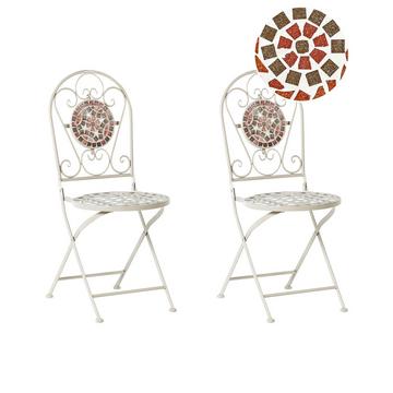 Lot de 2 chaises de jardin en Métal Rétro SPELLO
