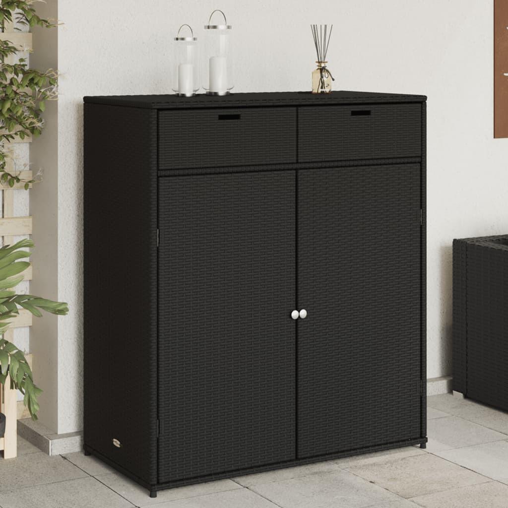 VidaXL Armoire de rangement de jardin rotin synthétique  