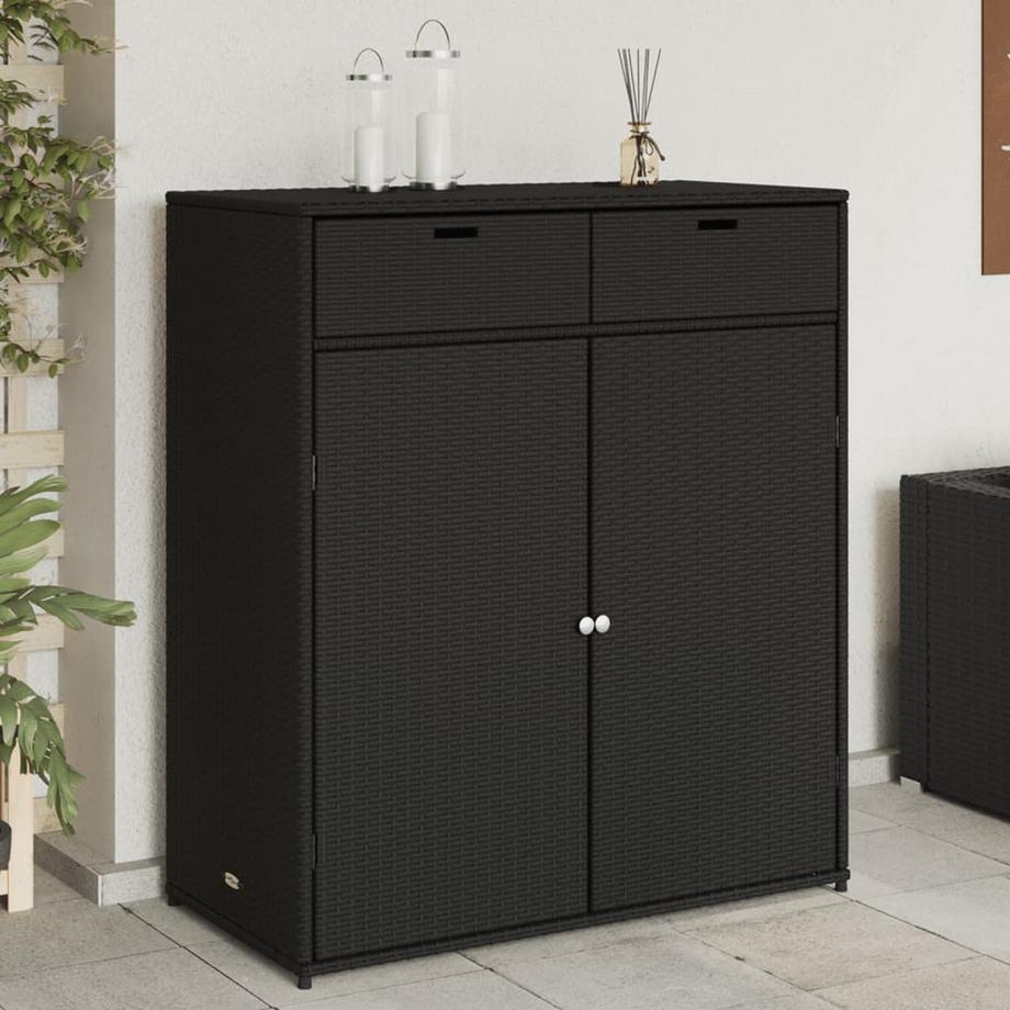 VidaXL armadietto da giardino Polirattan  