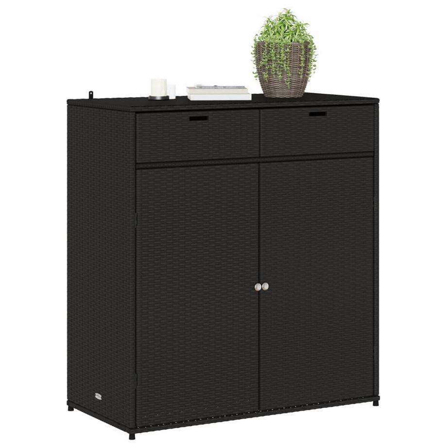 VidaXL armadietto da giardino Polirattan  