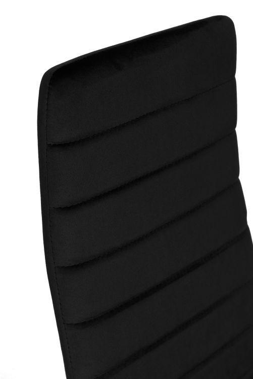 B2X Stühle mit konturierter Rückenlehne – SCHWARZER SAMT – 4er-Set  