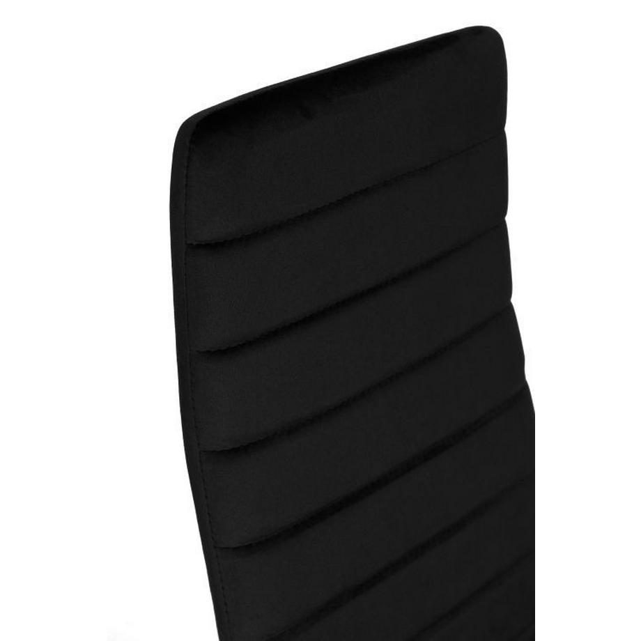 B2X Stühle mit konturierter Rückenlehne – SCHWARZER SAMT – 4er-Set  