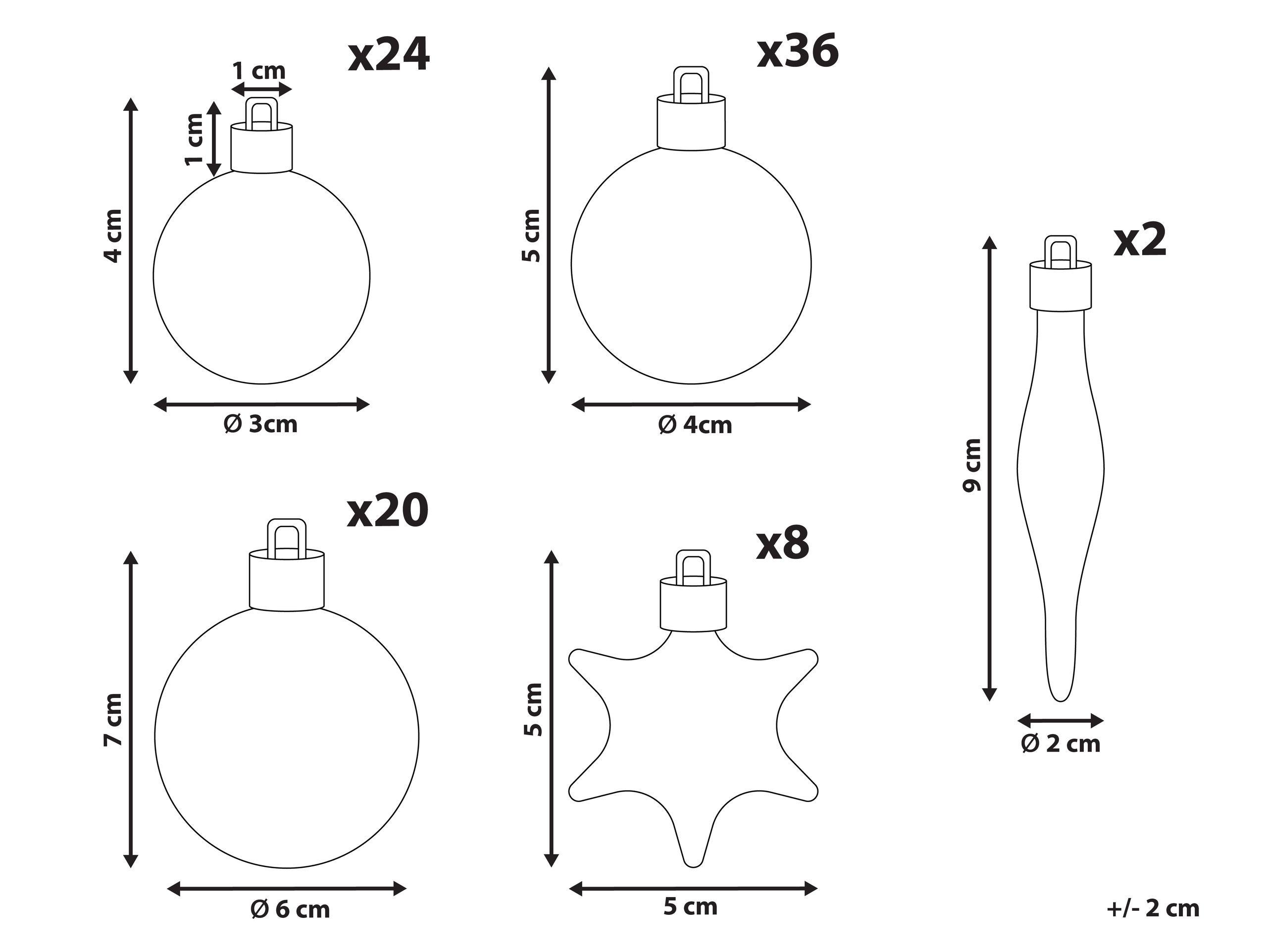 Beliani Lot de 102 boules en Matière synthétique Traditionnel BANDAK  