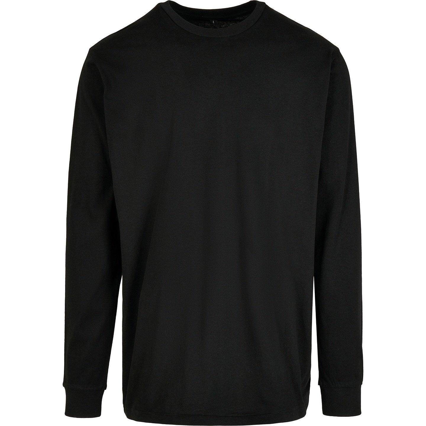 Image of Organic Sweatshirt, Gerippter Ärmelaufschlag Herren Schwarz 3XL
