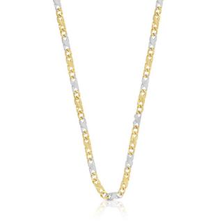 MUAU Schmuck  Collier Carrera Bicolor Gelb-/Weissgold 750, 3.5mm, 60cm 