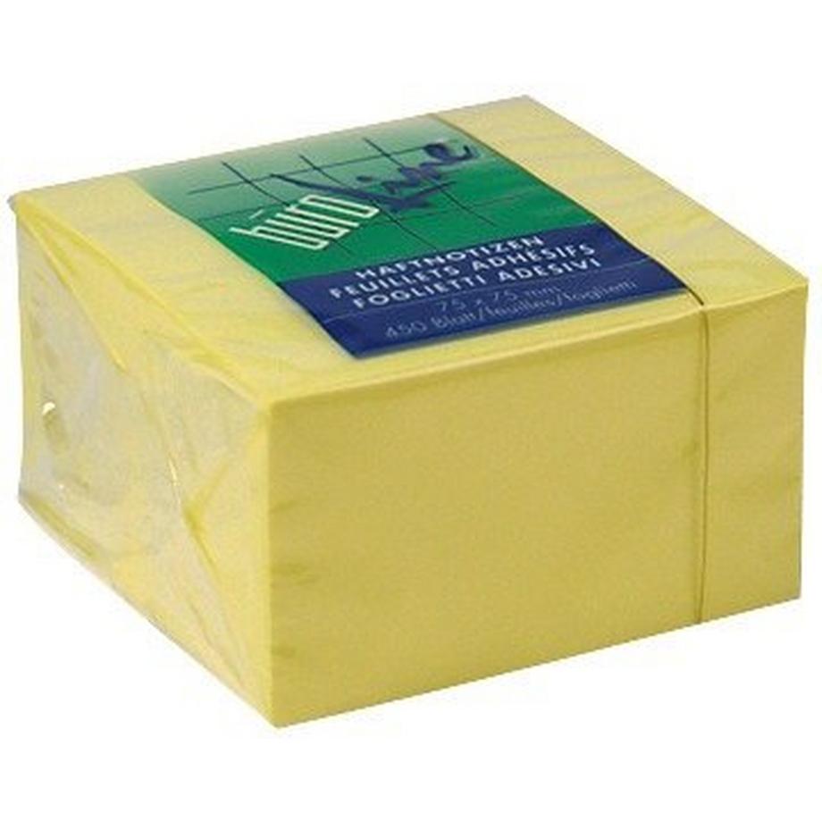 BÜROLINE Haftnotizen Cube 75x75mm 133036 gelb 450 Blatt