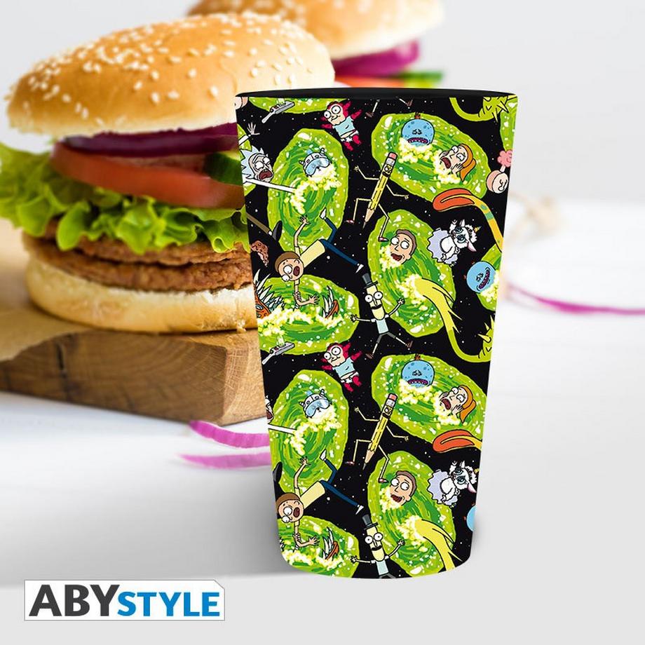 Abystyle Glas - XXL - Rick & Morty - Portale  