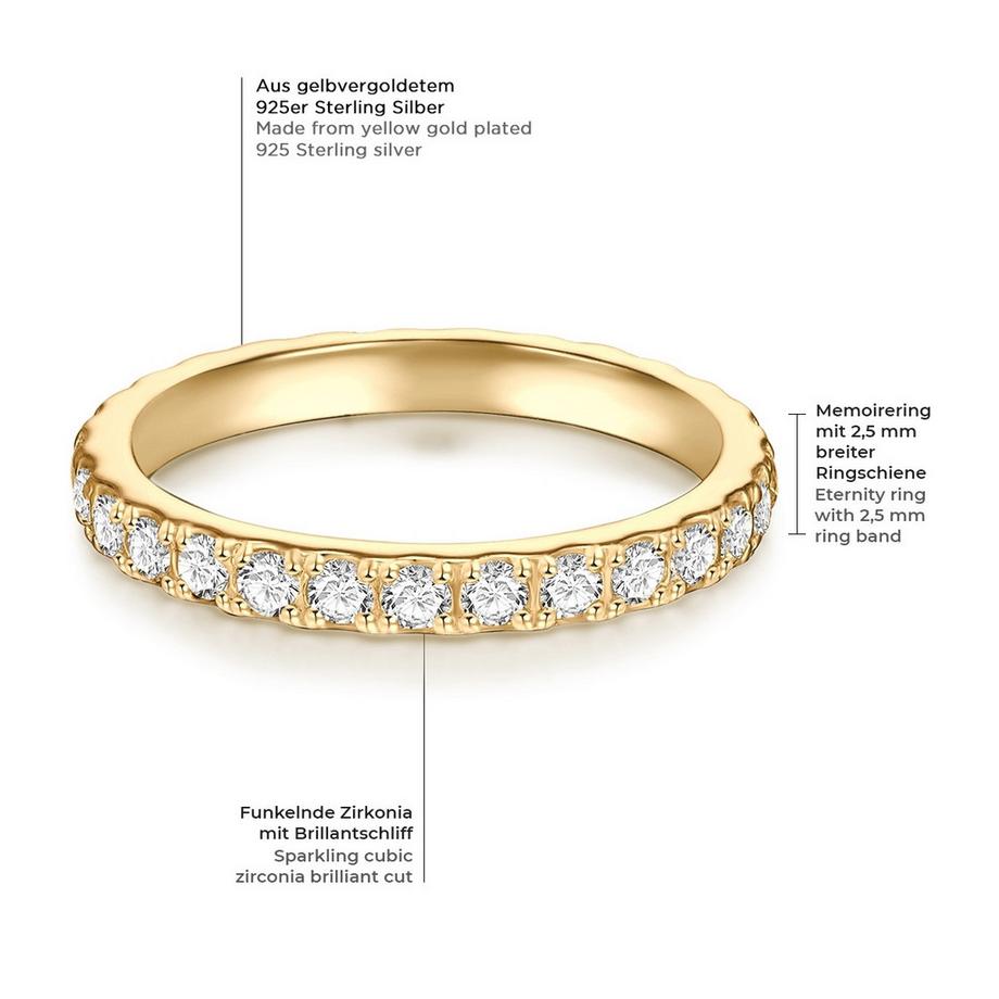 Rafaela Donata  Bague Mémoire Argent Sterling Zirconium 