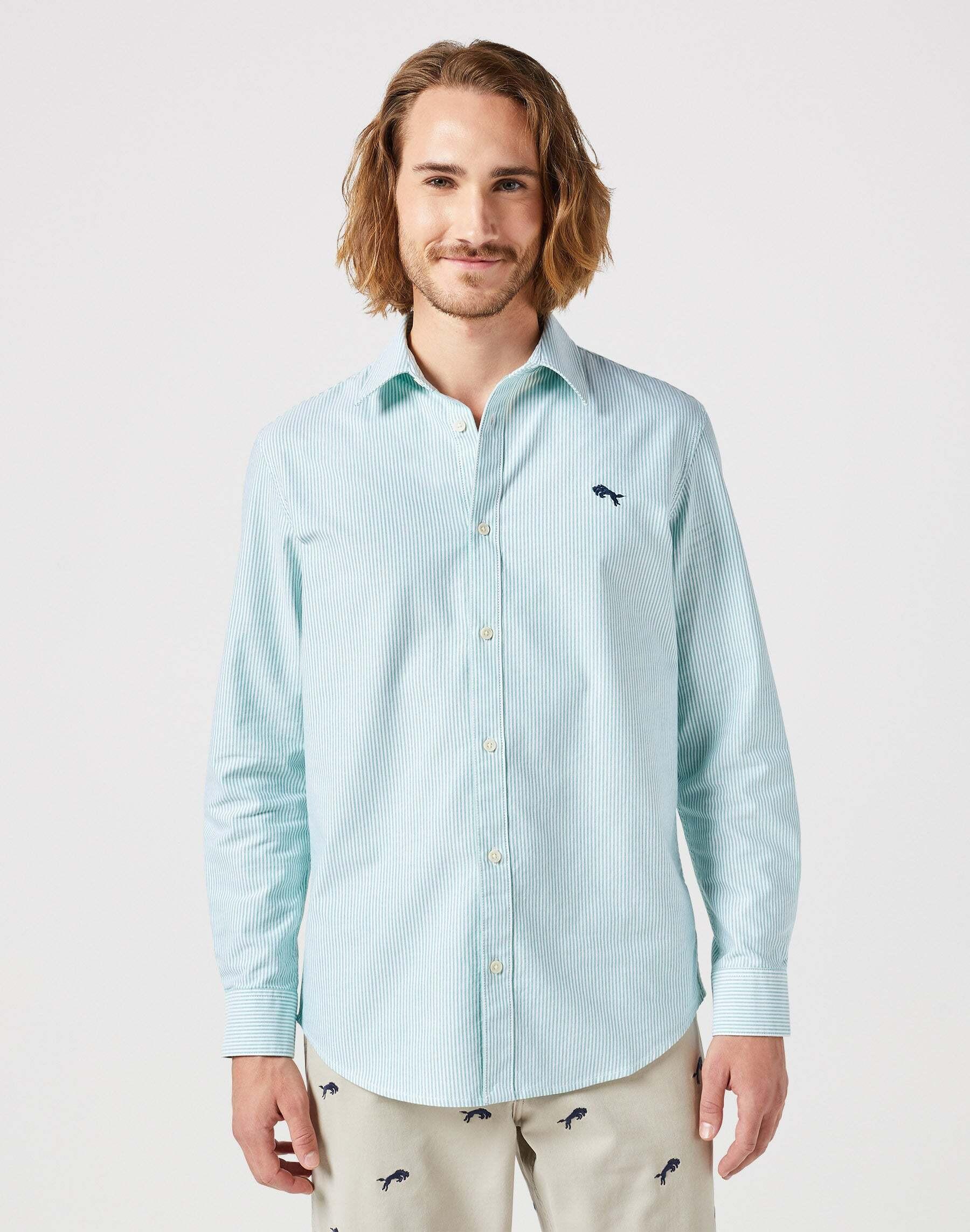 Image of Hemden Longsleeves Shirt Herren Mint M