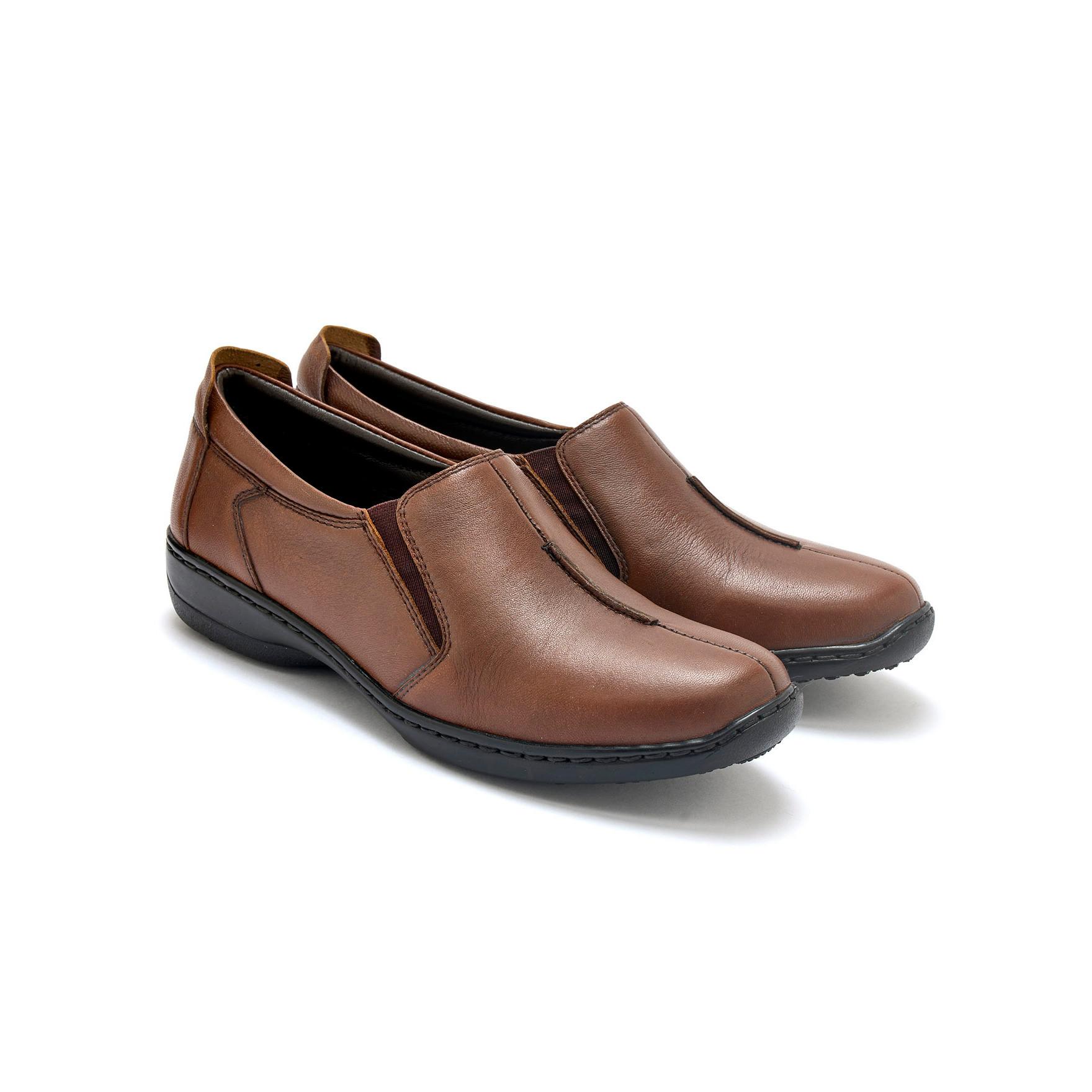 Pédiconfort  mocassins avec élastiques tout cuir 