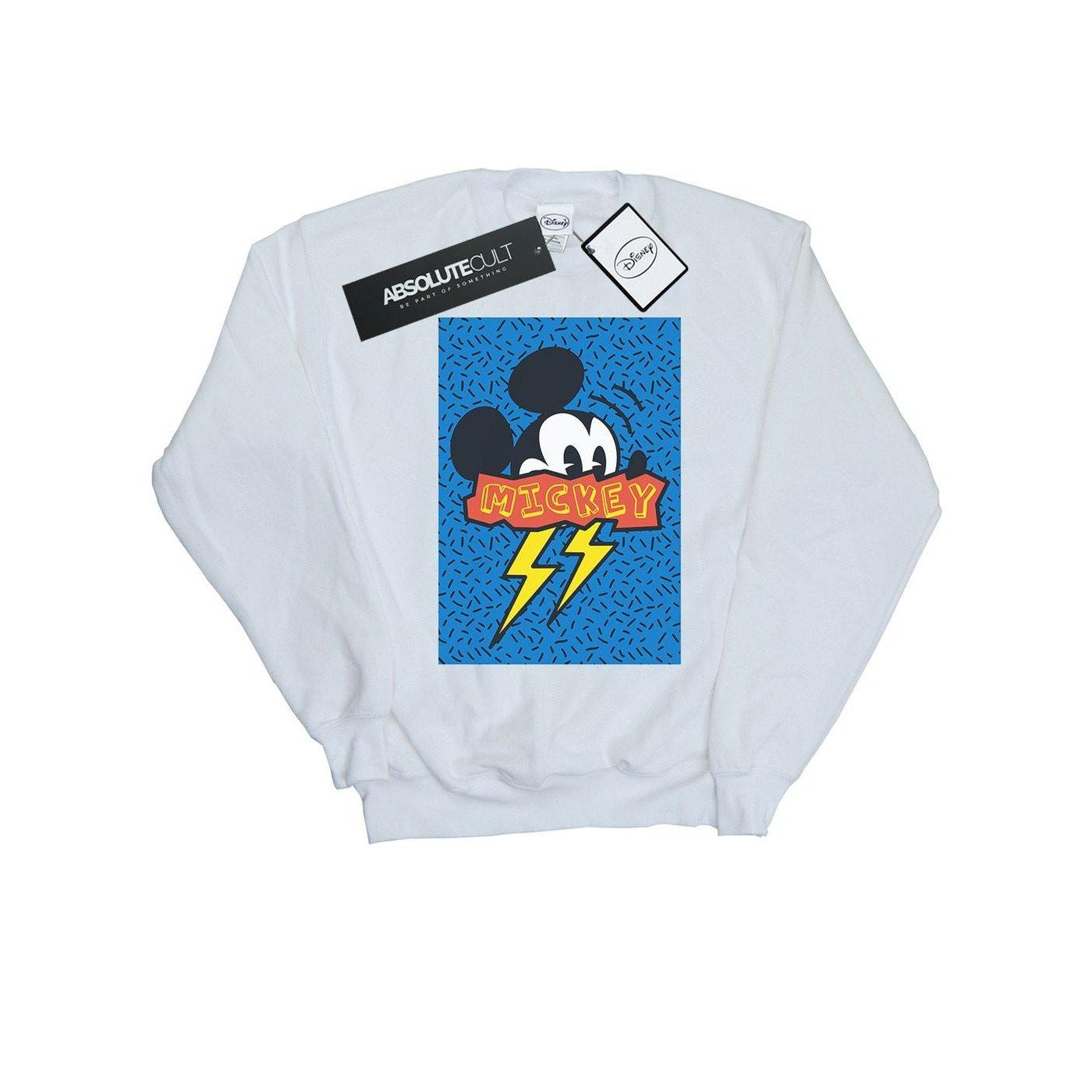 Image of Mickey Mouse 90s Flash Sweatshirt Unisex Weiss 128