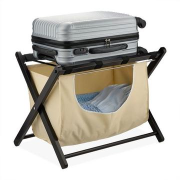 Porte-valise noir avec sac à linge