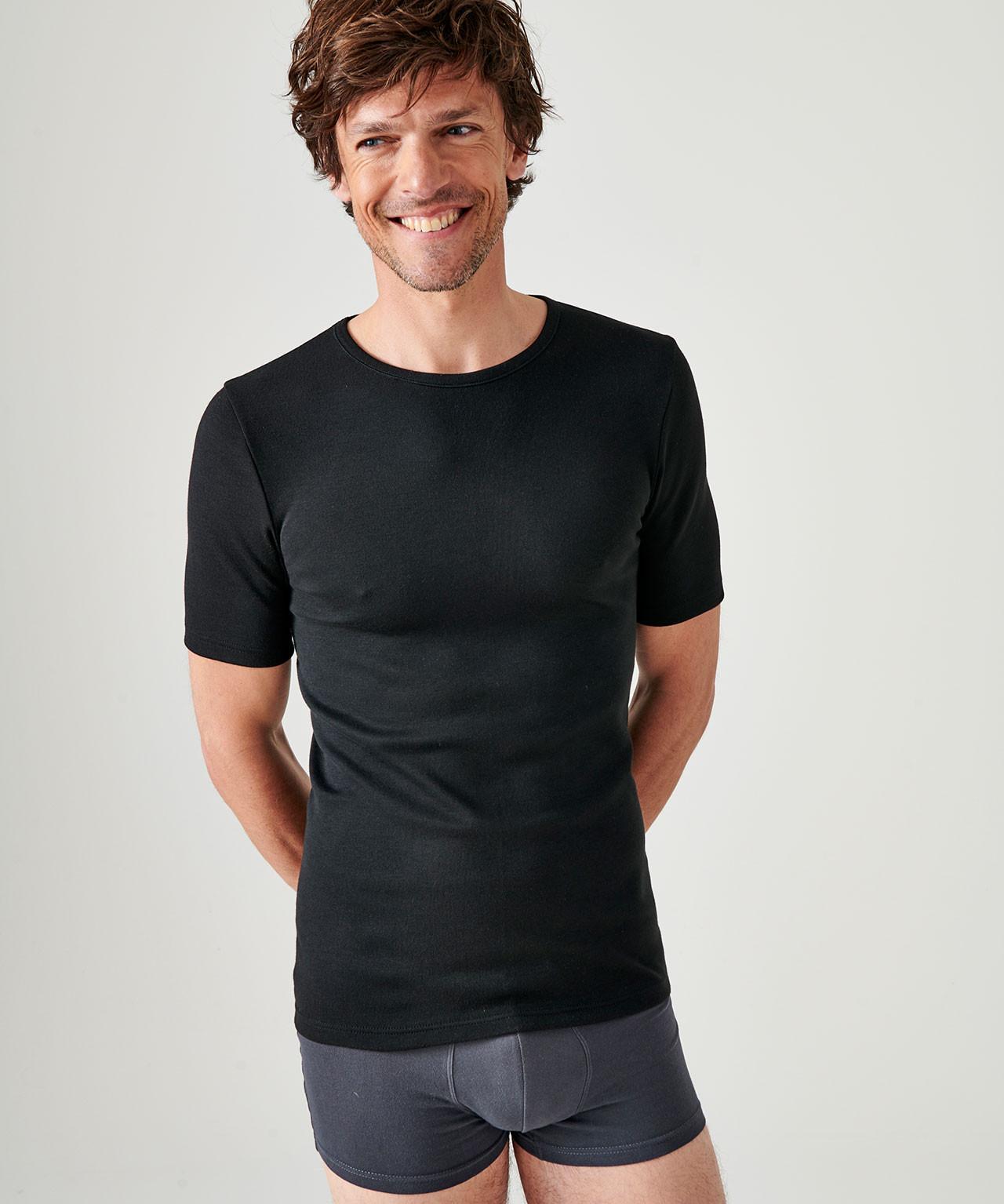 Image of T-shirt, Wärmegrad Medium 3. Herren Schwarz 4XL