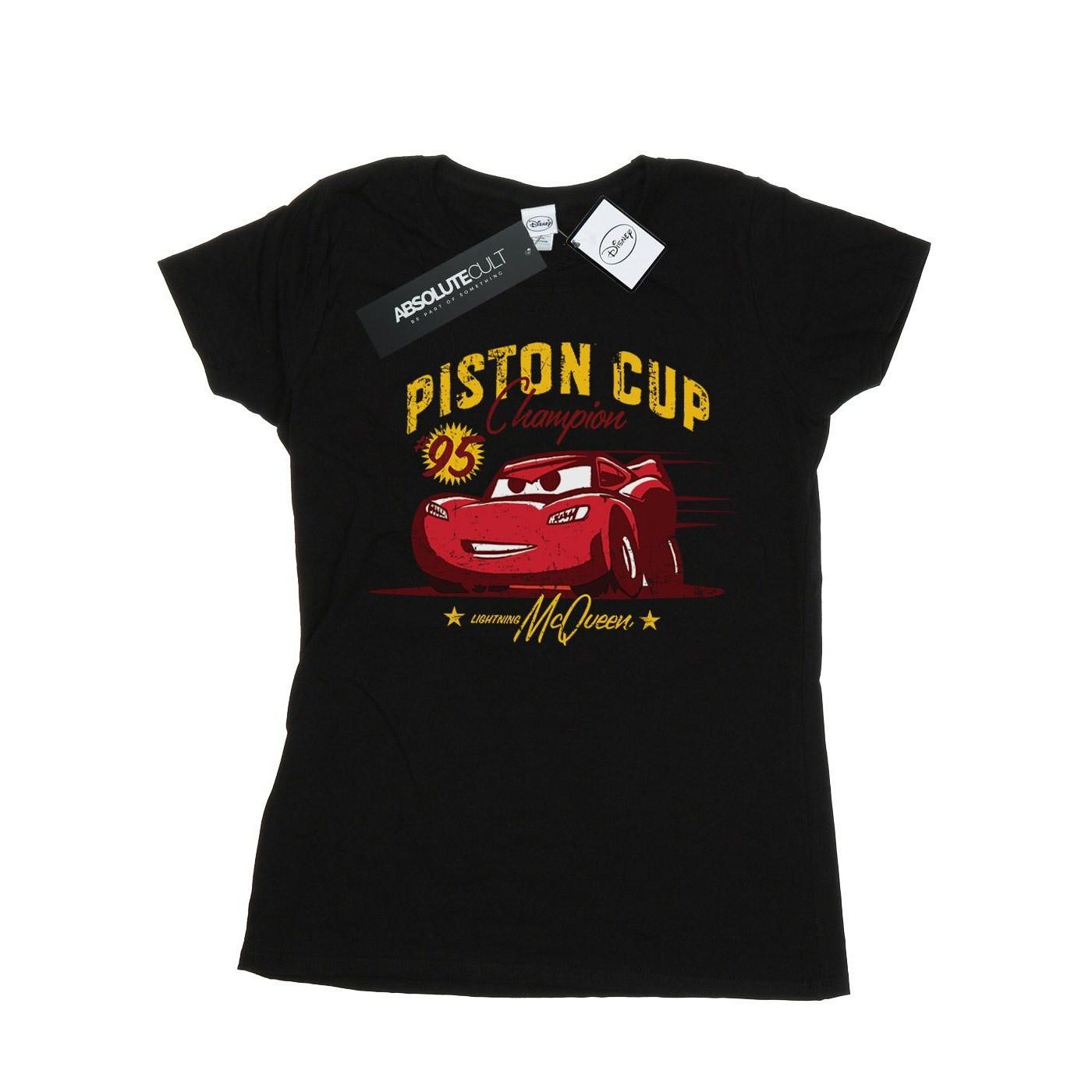 Image of Cars Piston Cup Champion Tshirt Damen Schwarz L