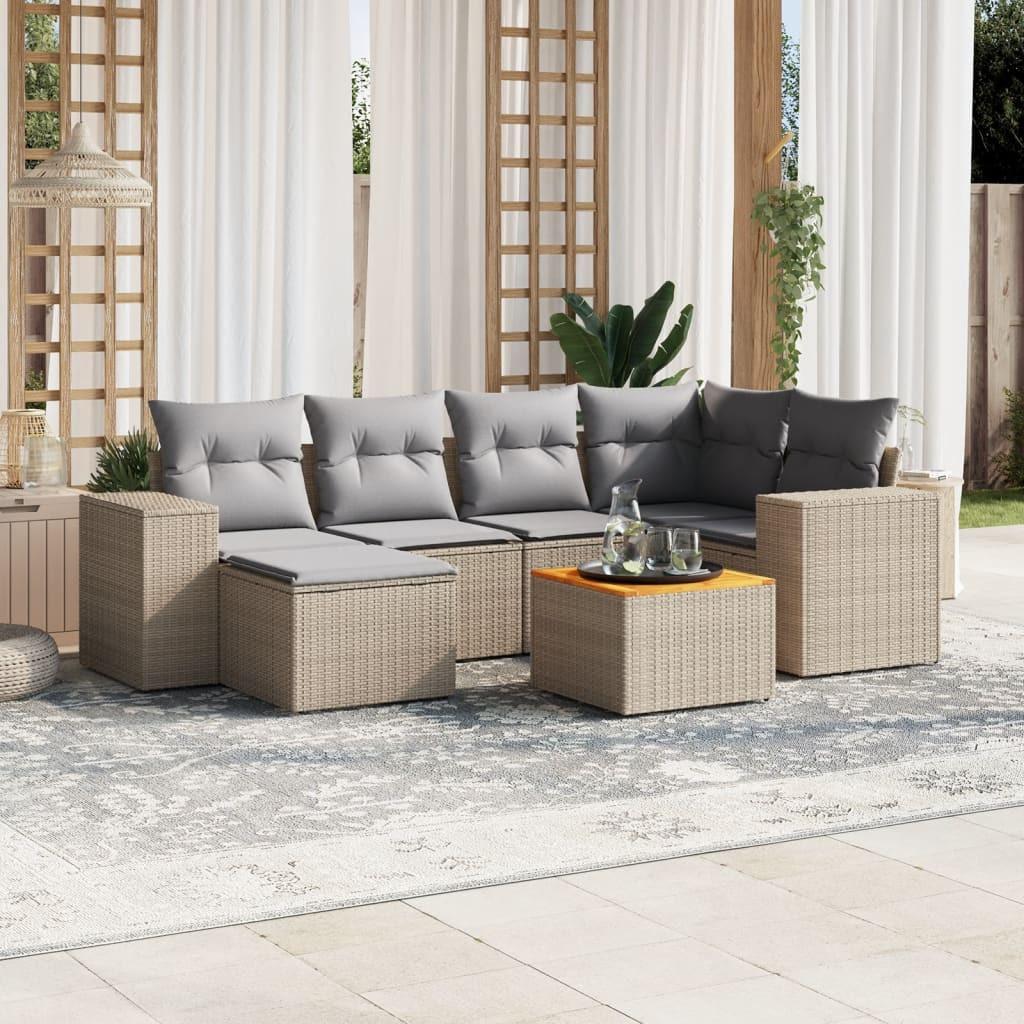 VidaXL set divano da giardino Polirattan  