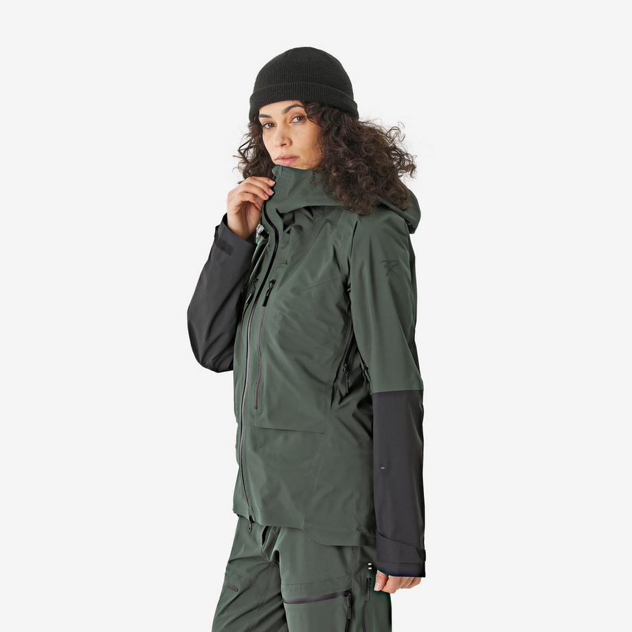 SIMOND  Veste de ski de randonnée imperméable femme, Wilder kaki 