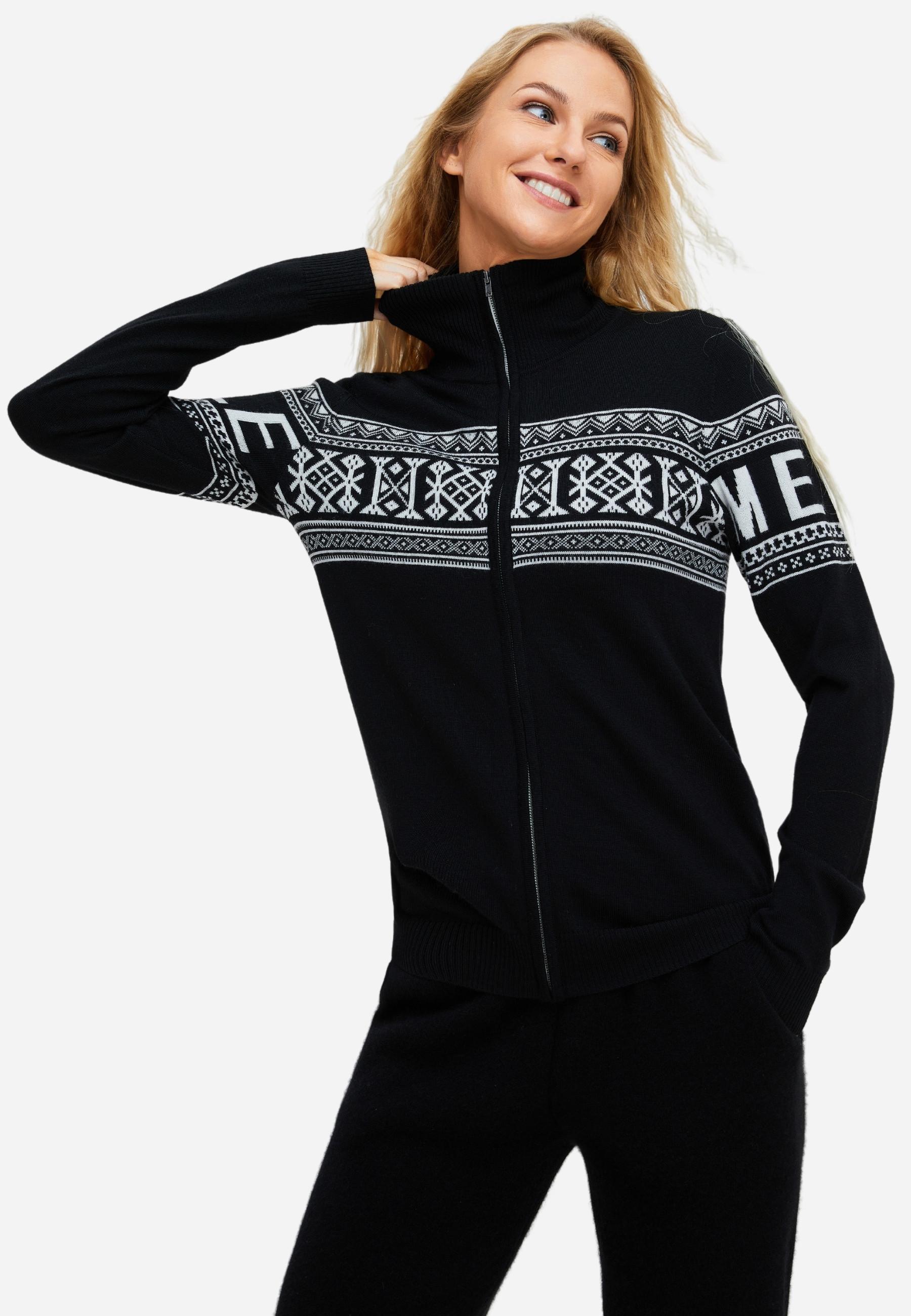 Image of Bellemere Unisex Vintage Schweden Design Strickjacke Mit Durchgehendem Reißverschluss Herren Schwarz Leicht M