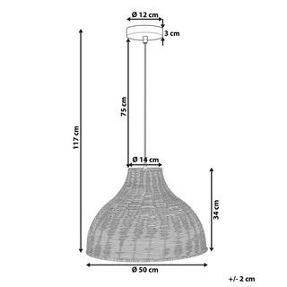 Beliani Lampe suspension en Rotin Traditionnel MILLIAN  